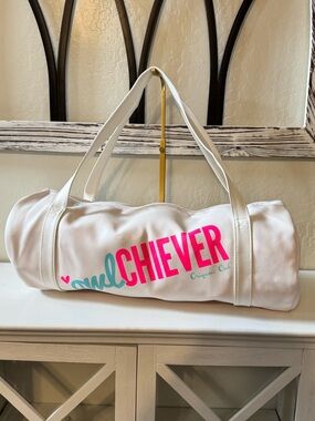Origami Owl-Chiever large weekender / duffle bag with Pink & Teal Lettering